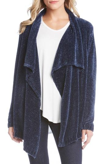 Women's Karen Kane Chenille Cardigan - Blue