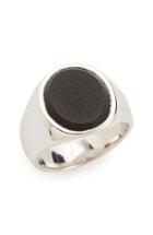 Men's Tom Wood Patriot Collection Oval Black Onyx Signet Ring