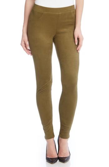 Women's Karen Kane Faux Suede Knit Skinny Pants - Green