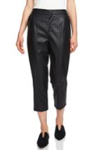 Women's 1.state Faux Leather Crop Trousers, Size - Black