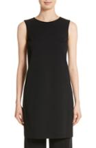 Women's St. John Collection Silk Inset Milano Knit Tunic, Size - Black