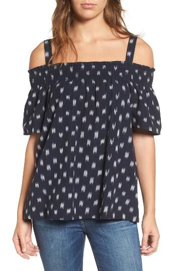 Women's Current/elliott Madeline Cotton Cold Shoulder Top