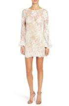 Women's Katie May 'britney' Long Sleeve Open Back Lace Sheath Dress