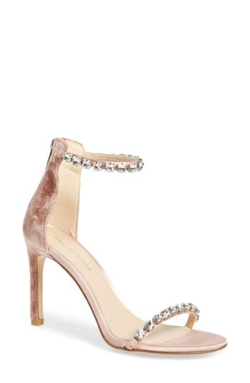 Women's Pelle Moda Frisk Embellished Sandal M - Beige