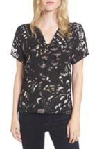 Women's Trouve Lace-up Top - Black