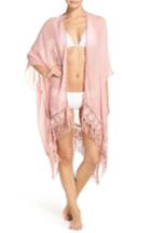 Women's Hinge Lace Trim Ruana, Size - Pink
