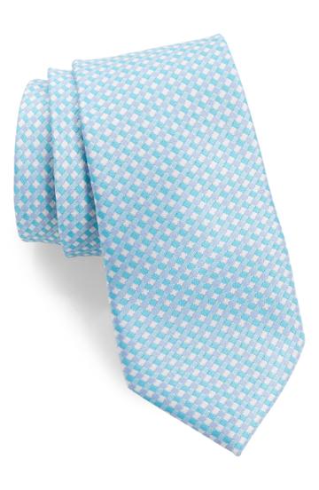 Men's Southern Tide Newport Check Silk Tie, Size - Blue