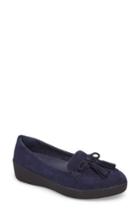 Women's Fitflop Tassel Bow Sneakerloafer(tm) Water Repellent Flat M - Blue