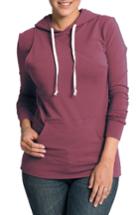 Women's Bun Maternity 'cozy' Maternity/nursing Hoodie - Red