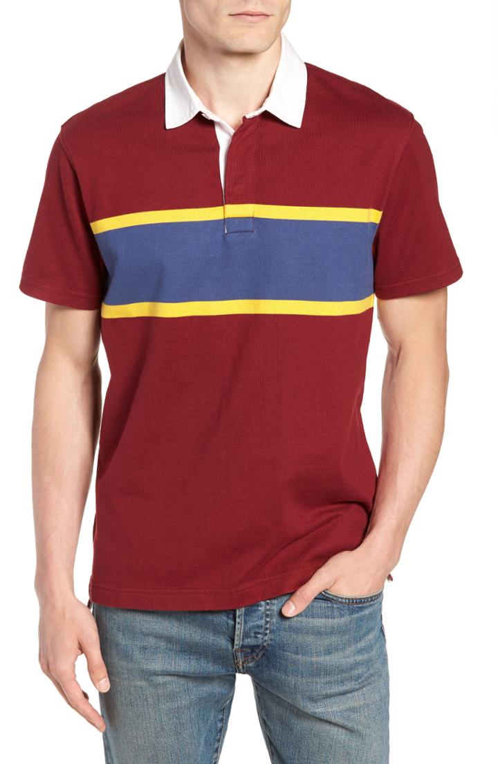Men's J.crew 1984 Rugby Shirt, Size - Burgundy
