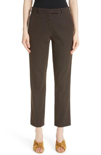 Women's Etro Dot Jacquard Straight Leg Pants Us / 38 It - Black