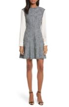 Women's Rebecca Taylor Slub Suiting Fit & Flare Dress - Grey