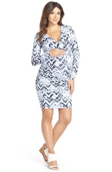 Women's Tart 'peaches' Maternity Body-con Dress - Blue