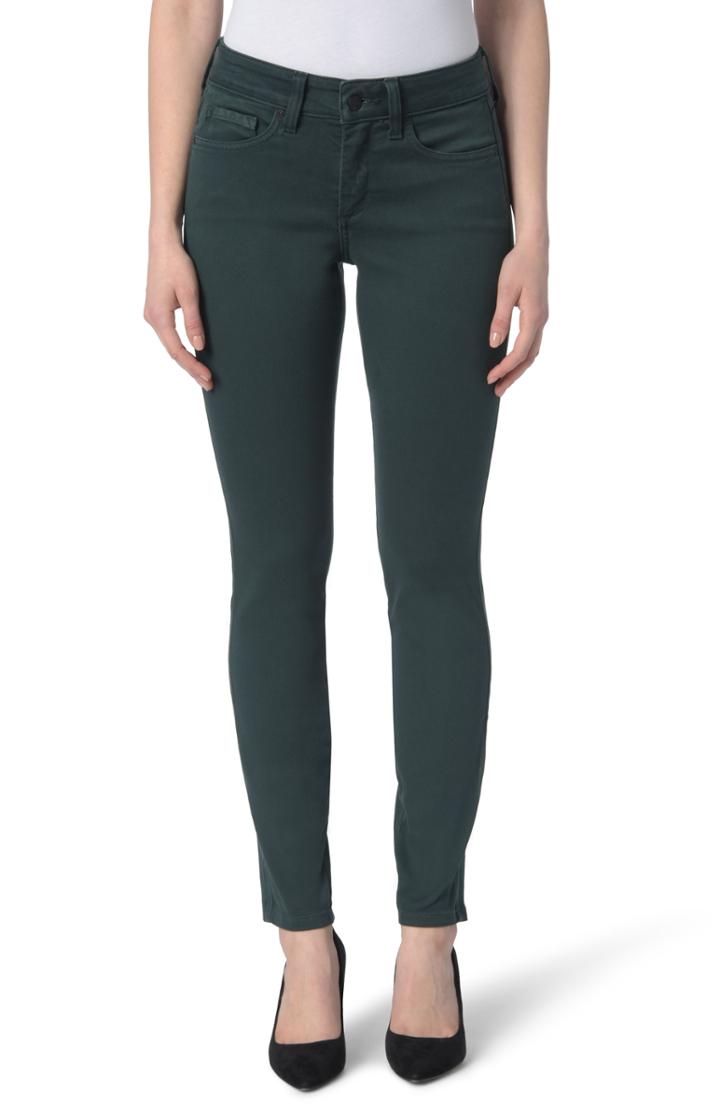 Women's Nydj Ami High Waist Colored Stretch Skinny Jeans (similar To 16w) - Green
