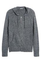 Men's Vince Slim Fit Marled Linen Zip Hoodie, Size - Blue