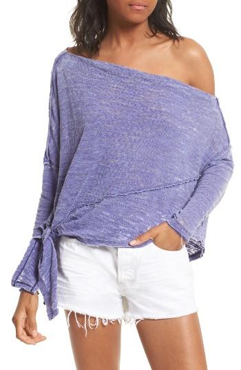 Women's Free People Love Lane Off The Shoulder Tee - Blue
