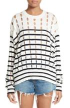 Women's T By Alexander Wang Stripe Cotton Pullover - Ivory