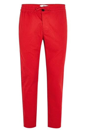 Men's Topman Tapered Fit Jogger Pants R - Red