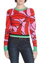 Women's Dvf Paskavan Tropical Intarsia Sweater - Red