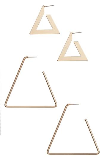Women's Bp. 2-pack Triangle Earrings