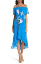 Women's Ted Baker London Harmony Pleat High/low Dress - Blue