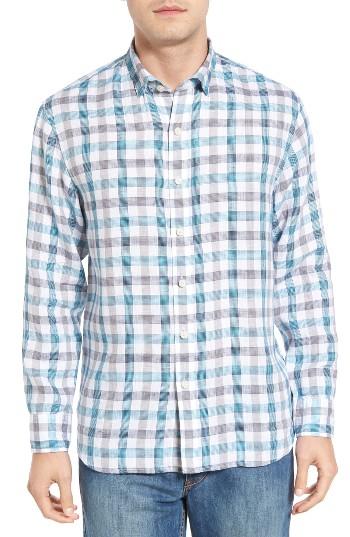 Men's Tommy Bahama Thira Check Linen Sport Shirt