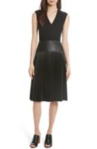Women's Rebecca Taylor Knit & Faux Leather Dress