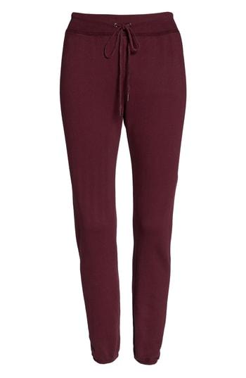 Women's David Lerner Lounge Jogger Pants - Burgundy
