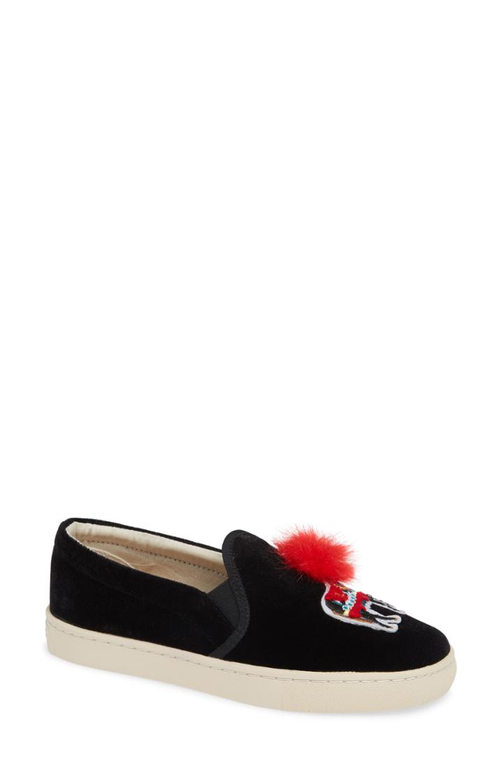 Women's Soludos Applique Sneaker .5 M - Black