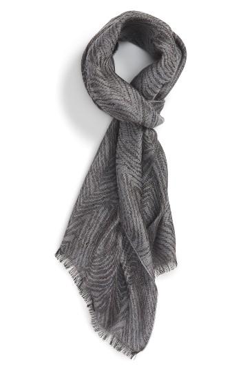 Men's Lanvin Tiger Stripe Linen Blend Scarf