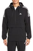 Men's Adidas Sport Id Hooded Half Zip Anorak - Black