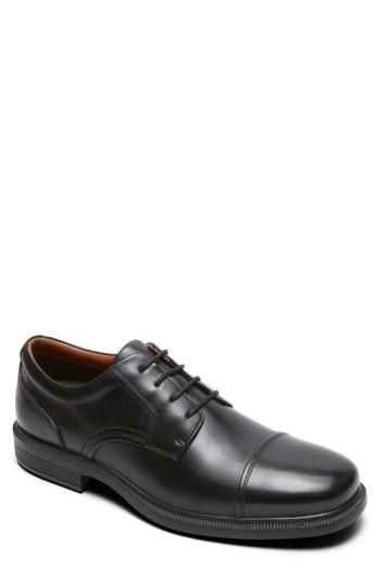 Men's Rockport 'dressports Luxe' Cap Toe Derby .5 W - Black