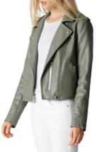 Women's Blanknyc Faux Leather Moto Jacket - Green