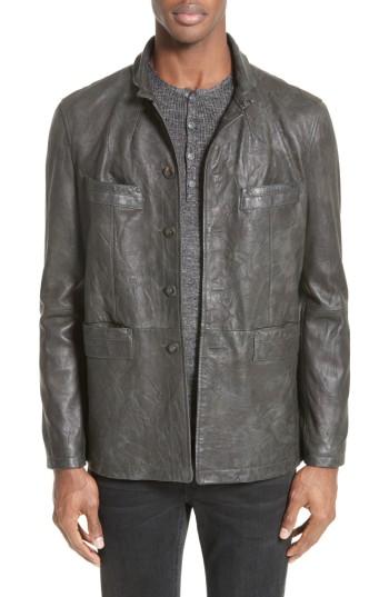 Men's John Varvatos Collection Slim Leather Jacket Eu - Black