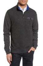 Men's Ted Baker London Norham Modern Slim Fit Quarter Zip Pullover (s) - Black