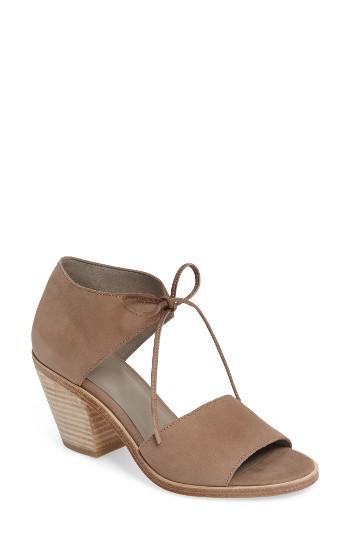 Women's Eileen Fisher Ann Ankle Tie Sandal M - Beige
