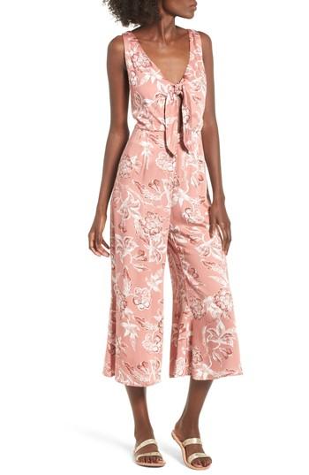 Women's Somedays Lovin Wild World Crop Jumpsuit - Pink