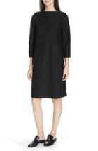 Women's Eileen Fisher Bateau Neck Shift Dress - Black