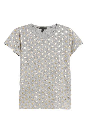Women's J.crew Golden Stars T-shirt, Size - Grey