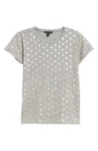 Women's J.crew Golden Stars T-shirt, Size - Grey