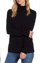 Women's Halogen Cashmere Turtleneck Sweater - Black