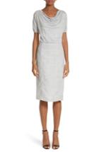 Women's Max Mara Laura Cowl Neck Linen Dress - Grey