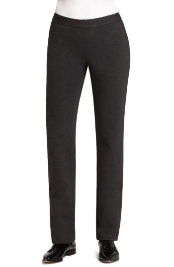 Women's Lafayette 148 New York Punto Milano Straight Leg Pants - Grey