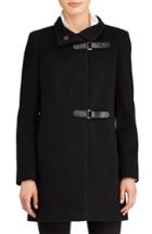 Women's Lauren Ralph Lauren Buckle Wool Blend Coat