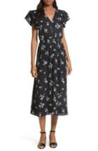 Women's Rebecca Taylor Natalie Fleur Silk Midi Dress