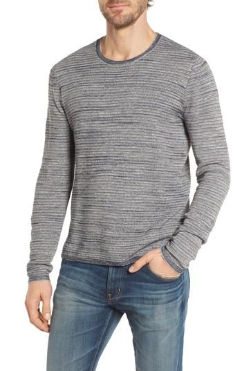 Men's Grayers Bird's Eye Cotton Jacquard Sweater - Grey