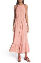 Women's Tibi Ruffle Silk Jumpsuit - Pink