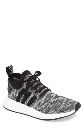 Men's Adidas Nmd R2 Primeknit Running Shoe .5 M - Black