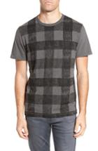 Men's French Connection Texas Check Fit T-shirt, Size X-large - Grey