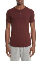 Men's Wings + Horns 'base' Short Sleeve Henley, Size - Red